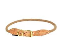 duvoplus, Collier en Nylon Solide et Souple avec sa Finition en Cuir GA mme EXPLOR Forest, Taille L - 57-61 cm/8 mm, Couleur Taupe, pour Chien, Idéal pour des promenades et expéditions aventureuses