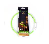 duvoplus, Collier Lumineux Flash Light Ring en Nylon, Taille 35 cm Vert, pour Chien, Assurer la visibilité de Votre Chien Lors de Vos promenades dans l’obscurité