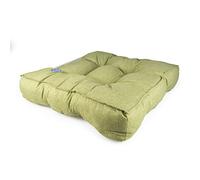 duvoplus, Coussin carré 72x72x18cm Vert, 100% Polyester, Coussin intérieur solidement rembourré (Rembourrage PP), avec Fermeture éclair et poignée, Housse Lavable en Machine, sans Boutons