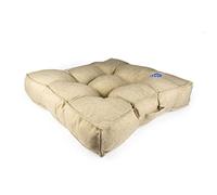 duvoplus, Coussin carré 86x86x18cm Beige, 100% Polyester, Coussin intérieur solidement rembourré (Rembourrage PP), avec Fermeture éclair et poignée, Housse Lavable en Machine, sans Boutons