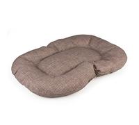 duvoplus, Coussin Ovale Cousu Velvet Chesnut 71x52x7,5cm Brun, Coussin Rembourré pour Chien, Lavable à 30°, Design élégant, Convient au Panier, Position Confortable