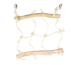 duvoplus Filet à Grimper en Bois de Java S - 40x35x3cm Brun