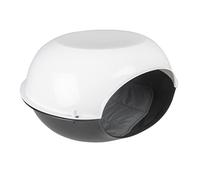 duvoplus, Igloo en Plastique pour Chat avec Coussin Luna 57x38x31cm Noir, Igloo Douillet, Abri et Lieu de Couchage sûr pour Chaque Chat, avec Coussin Amovible, Facile à Nettoyer