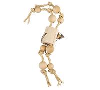 duvoplus, Jouet avec Corde sisal et Perles en Bois 30x15x5,5cm Beige, Oiseaux, Beige, Oiseaux