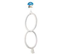 duvoplus, Jouet Perroquet avec 2 Anneaux 50cm Blanc, Oiseaux, Blanc, Oiseaux