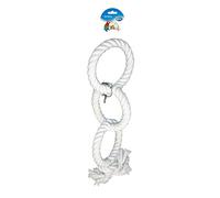 duvoplus, Jouet Perroquet avec 3 Anneaux 43cm Blanc, Oiseaux, Blanc, Oiseaux