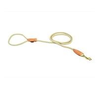 duvoplus, Laisse en Nylon Solide et Souple avec sa Finition en Cuir Gamme EXPLOR Forest, Taille 135cm/8mm Beige, pour Chien, Idéal pour des promenades et expéditions aventureuses