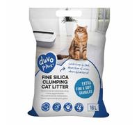 duvoplus Litière Silice Fine Agglomérante pour Chat Anti-Odeurs 16 L | fresh & clean : litière silice pour chat, contrôle des odeurs et absorption élevée, agglomérante, grains fins 0,5-2 mm
