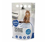 duvoplus Litière Silice Fine Agglomérante pour Chat Anti-Odeurs 5 L | fresh & clean : litière silice pour chat, contrôle des odeurs et absorption élevée, agglomérante, grains fins 0,5-2 mm