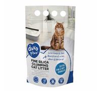 duvoplus Litière Silice Fine pour Chat Anti-Odeurs Agglomérante 5 L | fresh & clean : litière silice pour chat, contrôle des odeurs et absorption élevée, agglomérante, grains fins 0,5-2 mm
