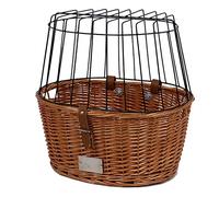 duvoplus, Panier à vélo Provence 35x55x49cm - Max. 13kg, Osier tressé à la Main, Stable et sécurisé, Sangle résistante - Facile à Monter, avec Coussin Confortable, avec Grille de Protection