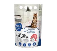 duvoplus, Premium Silica litière Fleurs 1-8mm - 5L - 2kg Blanc/Rose, pour l'Hygiène, Blanc/Rose, Chat