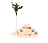 duvoplus, Spin n Play Cat Toy 26x26x13,5cm Couleur Bois, Jouet, Couleur Bois, Chat