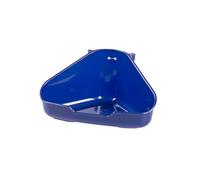 duvoplus, Toilette d'angle pour Rongeurs 16,5x12,5x8 cm Bleu, Simple à Nettoyer, Synthétique, Facile à Fixer aux barreaux grâce aux Crochets, Pieds antidérapants, pour Rongeurs