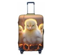 DUWAA A Brood Of Chickens7 Housse de bagage de voyage imperméable et anti-poussière avec élastique, blanc, X-Large