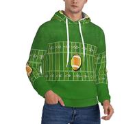 DUWAA American Football Field Ball Sport Print Pull à capuche léger pour homme Sweat à capuche en polyester pour l'automne, Noir , XS