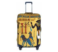 DUWAA Ancient Egypt Tribe Series Housse de bagage élastique pour valise de 45,7 à 81,3 cm Accessoires de voyage, blanc, Medium