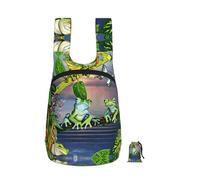 DUWAA Beaucoup de grenouilles chantent sur les branches d'été Papillons Lac Sac à dos anti-déchirure Sac à dos pliable ultra léger Sac à dos de camping Sac à dos de travail Sac à dos pour homme et