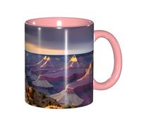 DUWAA Beauty Grand Canyon 1 tasse en céramique imprimée avec boîte cadeau, belles tasses à café pour les vacances, cadeau d'anniversaire, café, lait, 6 couleurs