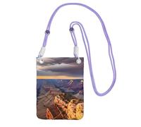 DUWAA Beauty Grand Canyon Petit sac à bandoulière imprimé pour femme tendance, sac à main pour téléphone avec sangle réglable, pour randonnée, voyage, violet, Taille unique