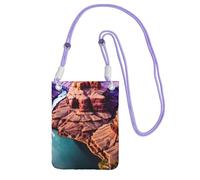 DUWAA Beauty Grand Canyon Petit sac à bandoulière tendance pour femme avec sangle réglable, pour randonnée, voyage, violet, Taille unique