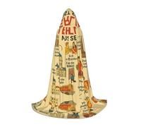 DUWAA Berlin See Travel Guide Print Halloween Costume Vêtements Halloween Médiéval Costume Cape pour Femmes Hommes Renaissance Cape à Capuche