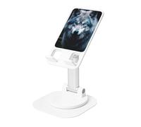 DUWAA Blue Eyes Wolf1 Support de téléphone rotatif à 360 °, support de téléphone portable, réglable, pour bureau, maison, bureau et appels vidéo