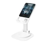 DUWAA Blue Eyes Wolf3 Print Support de téléphone portable rotatif à 360°, support de téléphone portable réglable, support de téléphone portable pliable