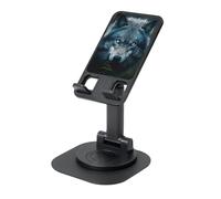 DUWAA Blue Eyes Wolf3 Print Support de téléphone portable rotatif à 360°, support de téléphone portable réglable, support de téléphone portable pliable