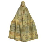 DUWAA Cape à capuche avec imprimé monuments européens illustrés pour homme et femme, cape à capuche unisexe pour Halloween, costume de sorcière vampire