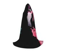 DUWAA Cape à capuche Hello Glasses avec imprimé flamant rose, style médiéval pour fête de Noël, cosplay, déguisements