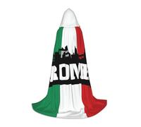 DUWAA Cape à capuche pour femme et homme avec imprimé ville romaine et médiévale