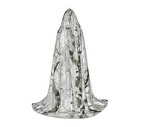 DUWAA Cape à capuche pour homme et femme avec imprimé camouflage arbre blanc