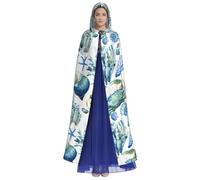 DUWAA Cape à capuche unisexe pleine longueur avec imprimé conque de crabe pour adulte pour homme et femme, pour Halloween et cosplay
