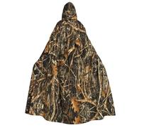 DUWAA Cape de magicien à capuche pour homme - Imprimé camouflage d'automne - Costume d'Halloween