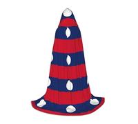 DUWAA Cape médiévale imprimée drapeau du Laos avec capuche - Cape Renaissance pour Halloween, cosplay