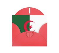 DUWAA Cartes de vœux avec drapeau de l'Algérie pour les clients et les employés adultes 10,2 x 15,2 cm
