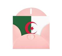 DUWAA Cartes de vœux avec drapeau de l'Algérie pour les clients et les employés adultes 10,2 x 15,2 cm