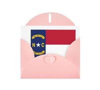 DUWAA Cartes de vœux pour les clients et les employés adultes - Motif drapeau de la Caroline du Nord - 10,2 x 15,2 cm