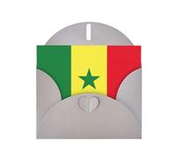 DUWAA Cartes de vœux pour les clients et les employés adultes - Motif drapeau du Sénégal - 10,2 x 15,2 cm