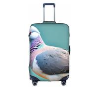 DUWAA Cartoon Pigeon 4 Imprimer Housse de bagage de voyage étanche à la poussière Housse de protection élastique pour valise, blanc, Medium