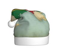 DUWAA Chapeau de Noël imprimé Vanuatu en Australie, chapeau de Père Noël amusant en peluche pour adulte, couvre-chef fantaisie pour fête du Nouvel An