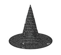 DUWAA Chapeau de sorcière imprimé d'inspiration surnaturelle - Chapeau de sorcière - Chapeau d'Halloween pour femme et adulte - Accessoire de fête - 1 pièce
