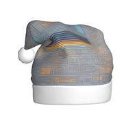 DUWAA Chapeaux de Noël avec code de programmation pour adulte, chapeau de Père Noël unisexe, chapeau de Noël confortable pour fête du Nouvel An