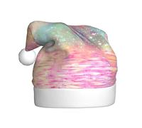 DUWAA Chapeaux de Noël avec imprimé queue de sirène pour adulte, chapeau de Père Noël unisexe, chapeau de Noël confortable pour fête du Nouvel An