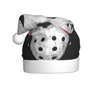 DUWAA Chapeaux de Noël avec imprimé tête de mort pour adulte, chapeau de Père Noël unisexe, chapeau de Noël confortable pour fête du Nouvel An