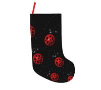 DUWAA Chaussettes de Noël à suspendre avec motif de coccinelles - 45,7 cm - Pour les vacances en famille et les fêtes de Noël