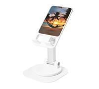 DUWAA Coconut Beach Sunset Hamac Print Support de téléphone rotatif à 360°, support de téléphone portable, réglable, pour bureau, maison, bureau et appels vidéo