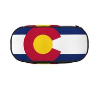 DUWAA Colorado Trousse à crayons légère avec imprimé drapeau de l'État du Colorado