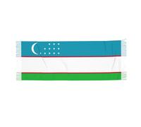 DUWAA Drapeau de la République d'Ouzbékistan Imprimé Cachemire Écharpe pour femme Écharpe pour femme Cadeau d'hiver Châles et écharpes Pashmina Écharpe d'hiver